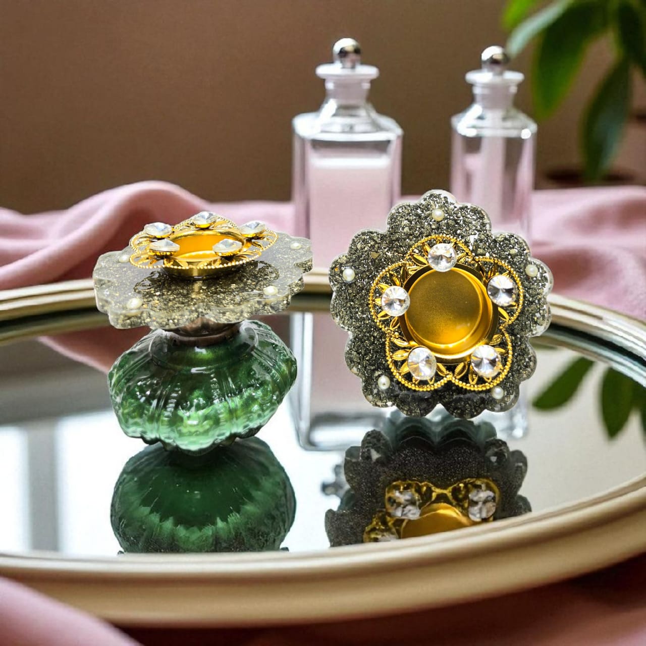 Peru Pyrite : Tea Light Candle Holder