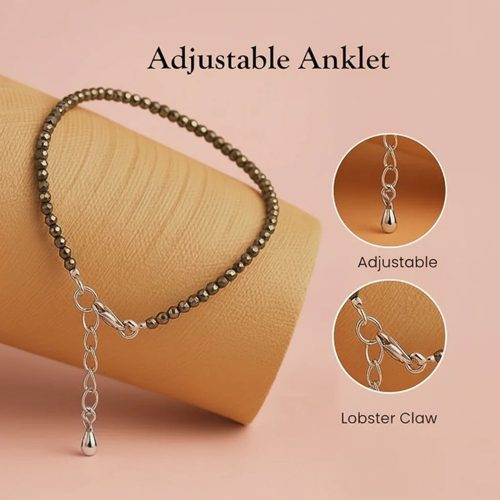 Dhanashree Pyrite Anklet