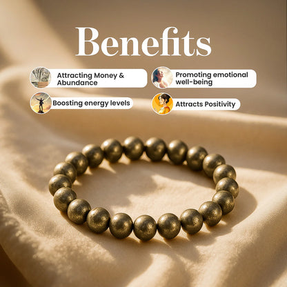 Richie Rich Combo (Pyrite bracelet + Black Obsidian Bracelet + selenite plate)
