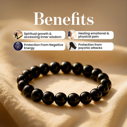 Richie Rich Combo (Pyrite bracelet + Black Obsidian Bracelet + selenite plate)