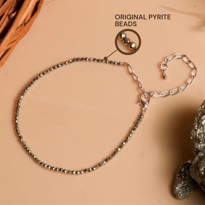 Dhanashree Pyrite Anklet
