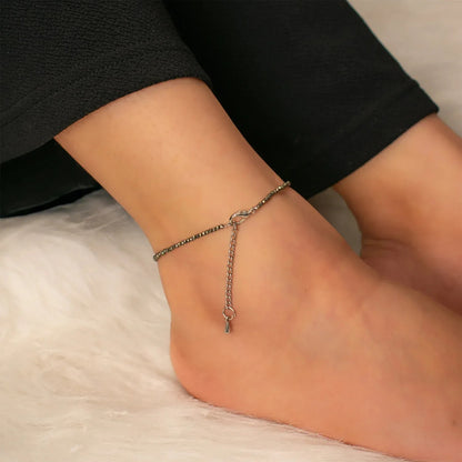 Dhanashree Pyrite Anklet