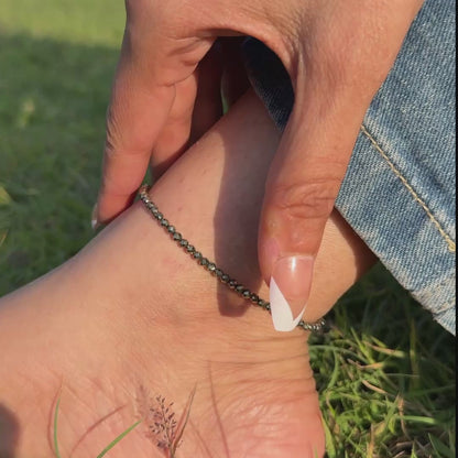 Dhanashree Pyrite Anklet